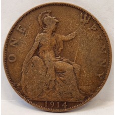 GREAT BRITAIN UK 1914 . ONE 1 PENNY